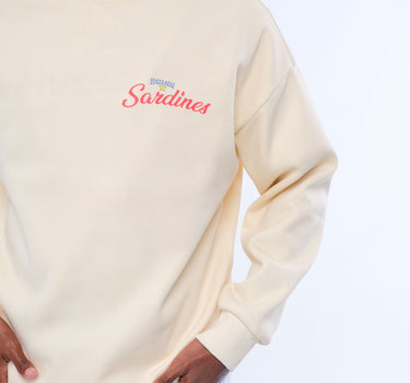 Cream Unisex Sardines Crew Neck