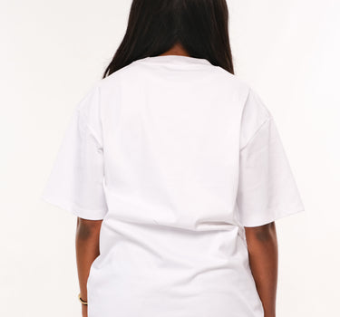 Its nothing New - White Tee (blue print)