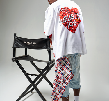 White Oversized  Fuelled by Love T-shirt (Unisex)