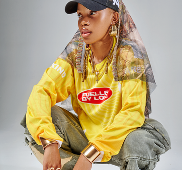 Fuelled by Love Mesh Biker top (Unisex-Yellow)