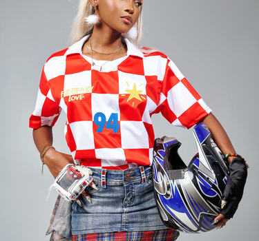 Fuelled by Love Retro soccer shirt (Unisex)